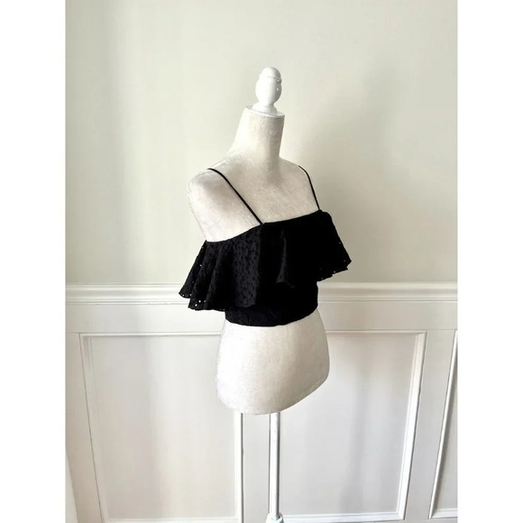 H&M NWT Eyelet Ruffle Crop Top 6 - Picture 4 of 7